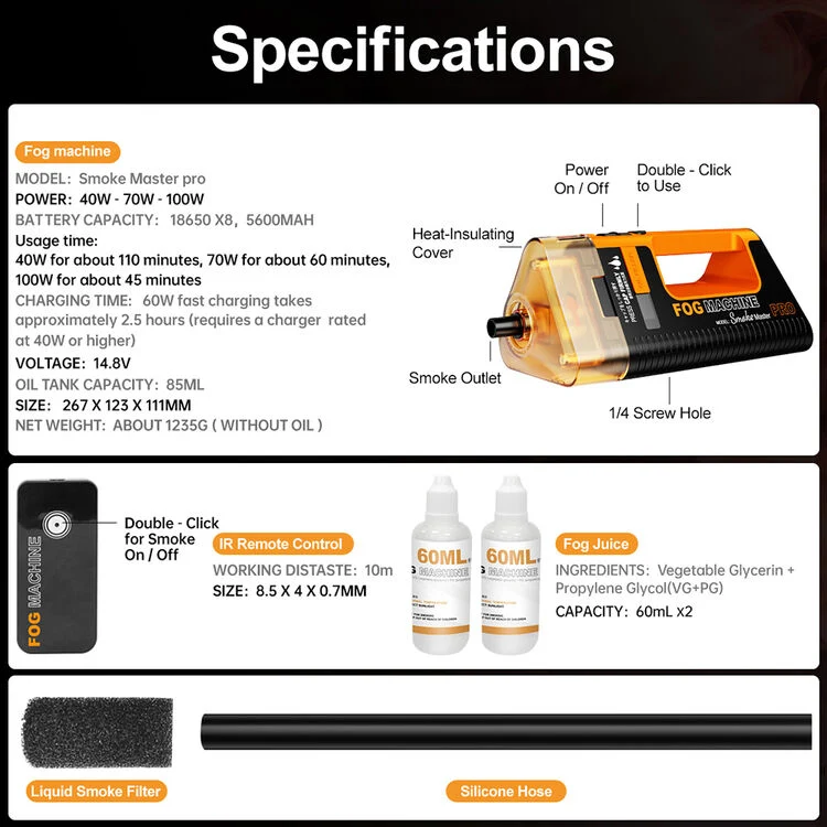 LENSGO Smoke Master PRO Portable Fog Machine Smoke Master Pro fog Machine