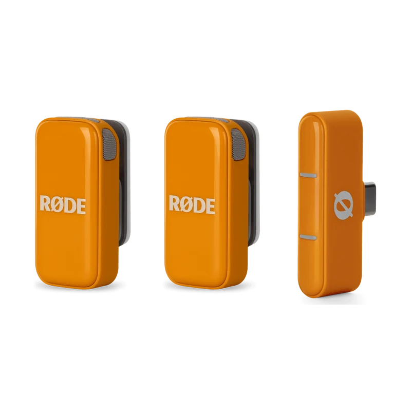 RODE Wireless Micro 2-Person Ultracompact Wireless Microphone System with USB-C Connector (2.4 GHz, Orange)