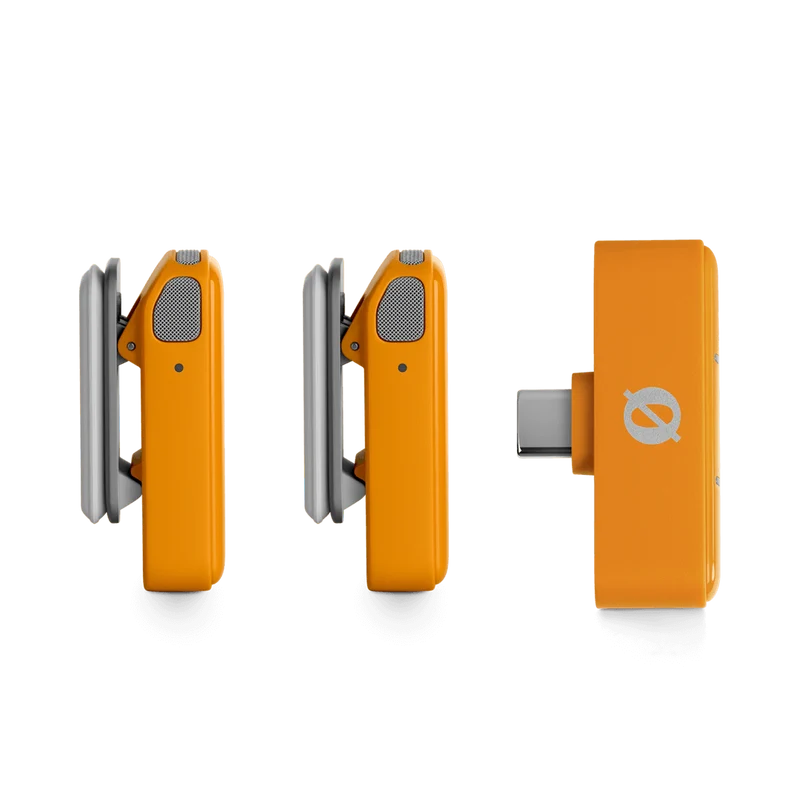 RODE Wireless Micro 2-Person Ultracompact Wireless Microphone System with USB-C Connector (2.4 GHz, Orange)