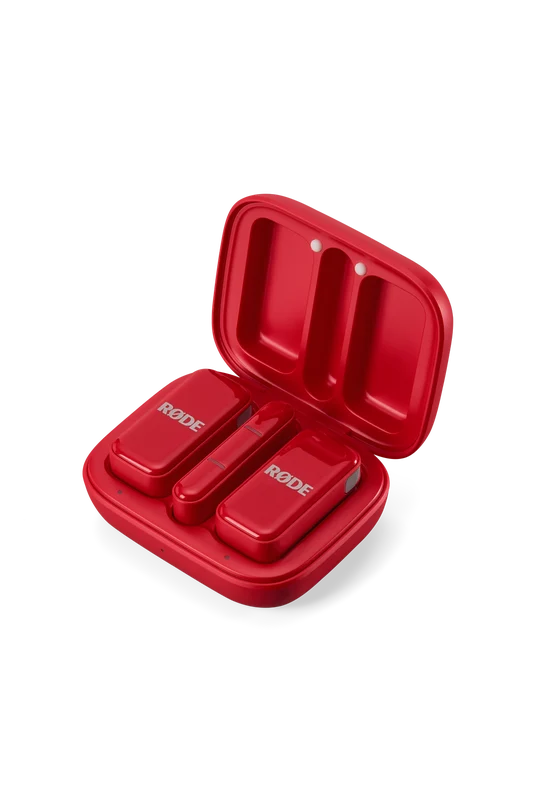 RODE Wireless Micro 2-Person Ultracompact Wireless Microphone System with USB-C Connector (2.4 GHz, Red)