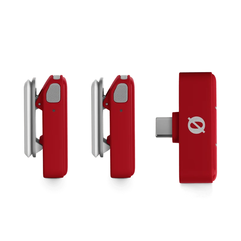 RODE Wireless Micro 2-Person Ultracompact Wireless Microphone System with USB-C Connector (2.4 GHz, Red)