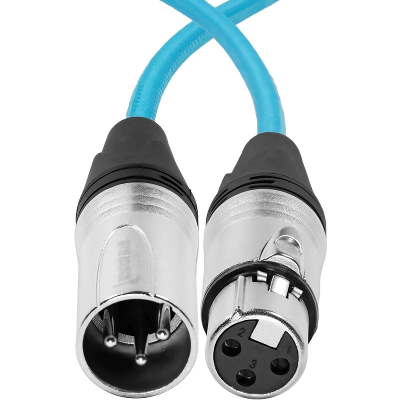 Kondor Blue 18" Male XLR to Female XLR Audio Cable for On-Camera Mics
