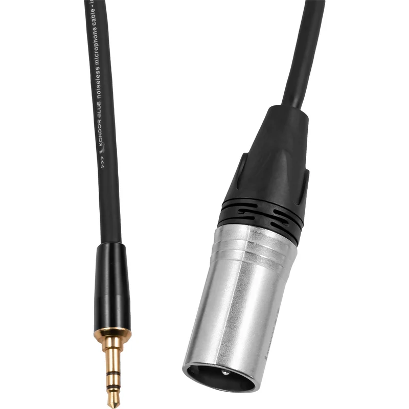Kondor Blue 16" XLR Male to 3.5mm Male Mini TRS
