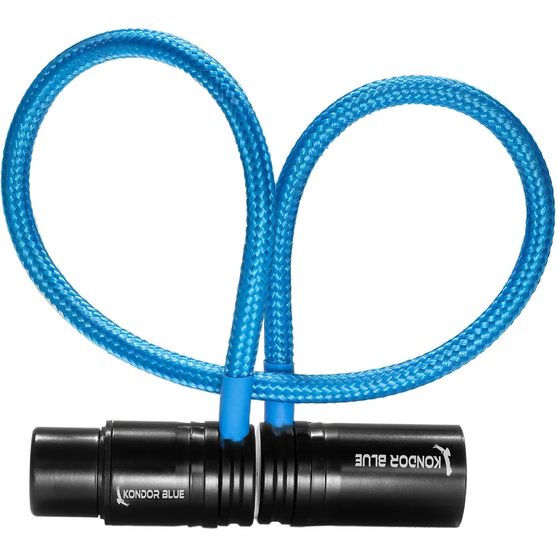 Kondor Blue 16” Straight Low Profile Right Angle XLR Cable (Kondor Blue)