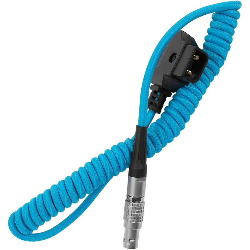 Kondor Blue D-Tap to LEMO 2 Pin 0B Male Power Cable for Z CAM, SmallHD, Teradek (Coiled)(Kondor Blue)