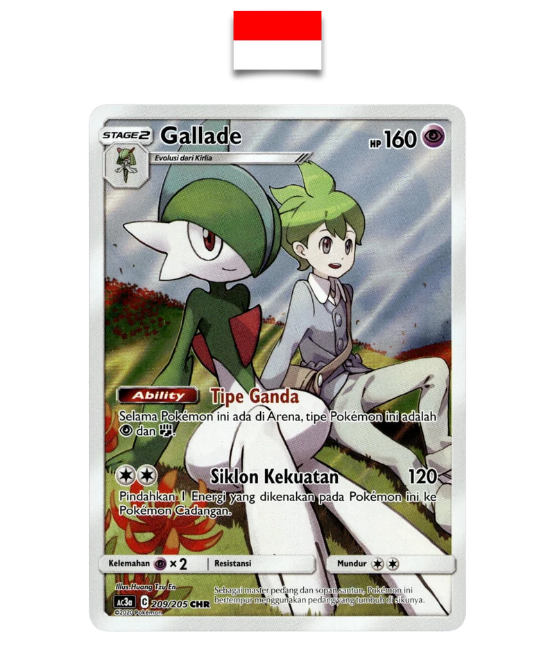 Carte Pokémon – Gallame 209/205 CHR – AC3a – Indonésien