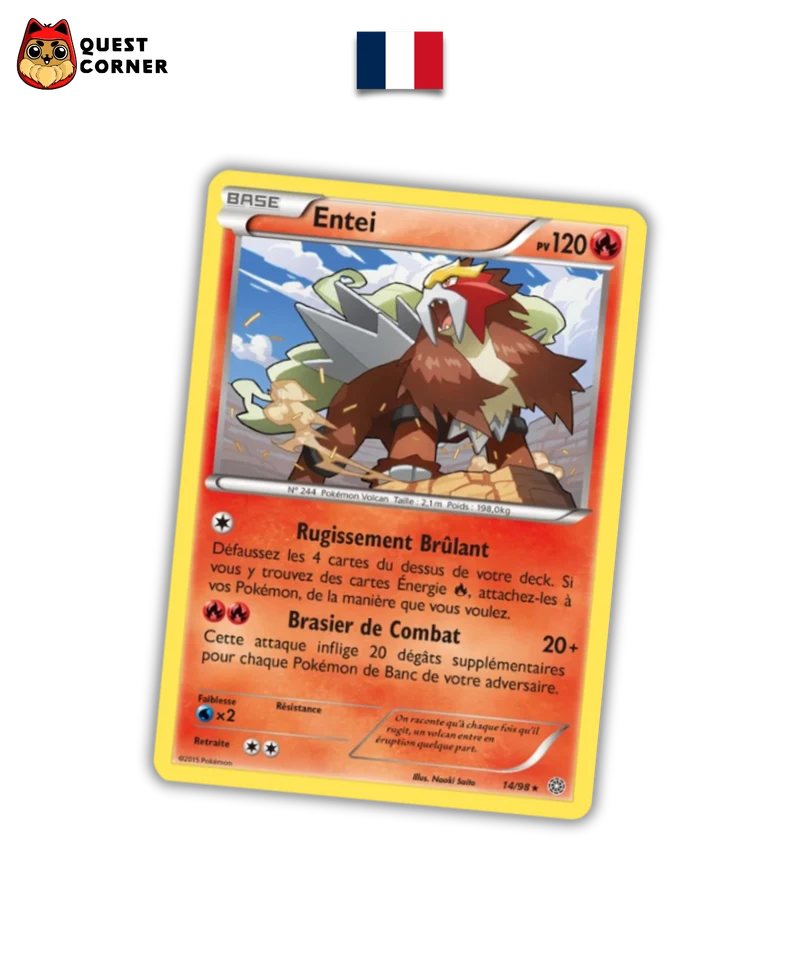 Coffret Pokémon Collection avec Pin's - Entei - Défaut de scellage - Français