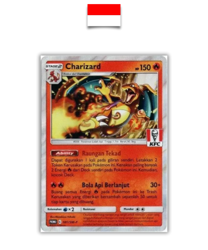 Dracaufeu 181/SM-P – Promo Stamp KFC – Indonésien – NM