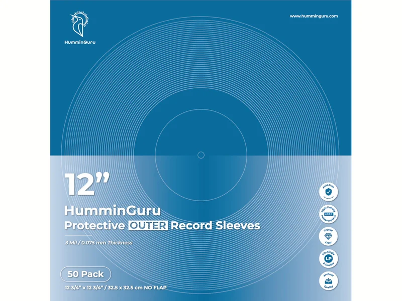 HUMMINGURU Pochettes extérieures x 50 (POUR DISQUES 12")