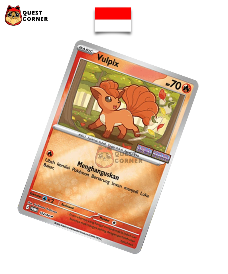 Carte Pokémon - Goupix 122/M-P Promo Ancaman Bayangan - Indonésien - NM