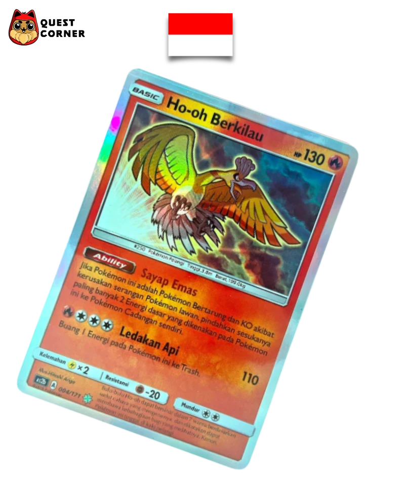 Carte Pokémon - Ho-Oh Brillant 004/171 - AS2b - Indonésien
