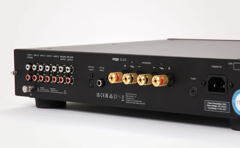 REGA ELEX MK4 - Amplificateur stéréo intégré 72 W/C, entrée phono, Circuit DAC Rega
