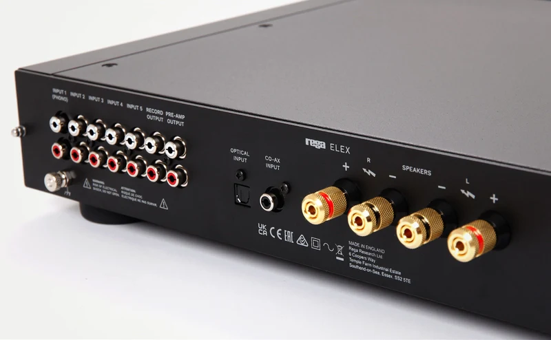 REGA ELEX MK4 - Amplificateur stéréo intégré 72 W/C, entrée phono, Circuit DAC Rega