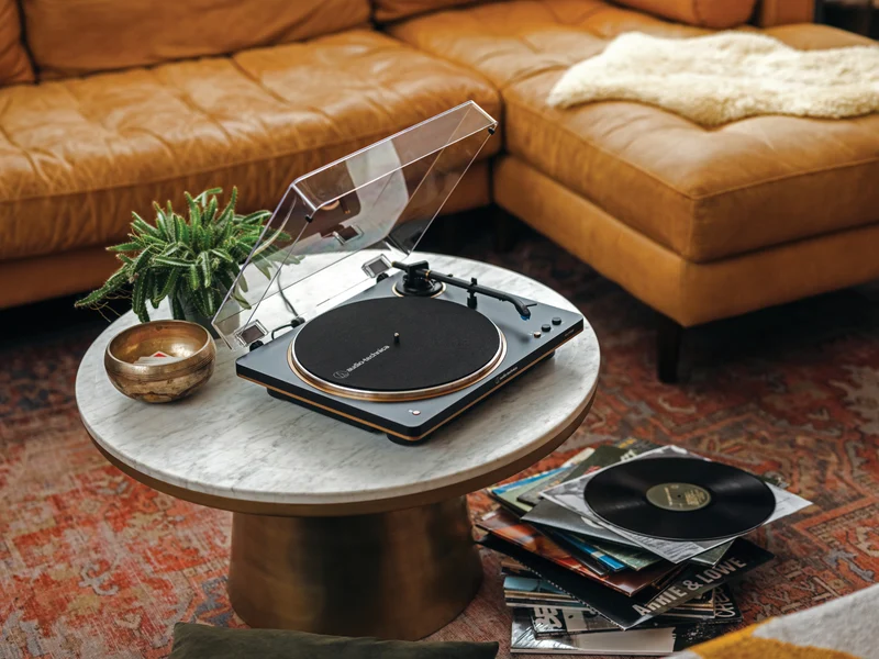 audio-technica AT-LP70XBT - Table tournante automatique Bluetooth à entraînement par courroie