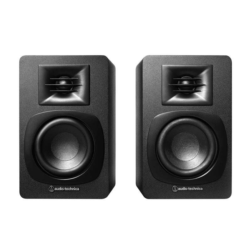 audio-technica AT-SP3X - Enceintes d'étagère amplifiée 30Watts filaire ou Bluetooth