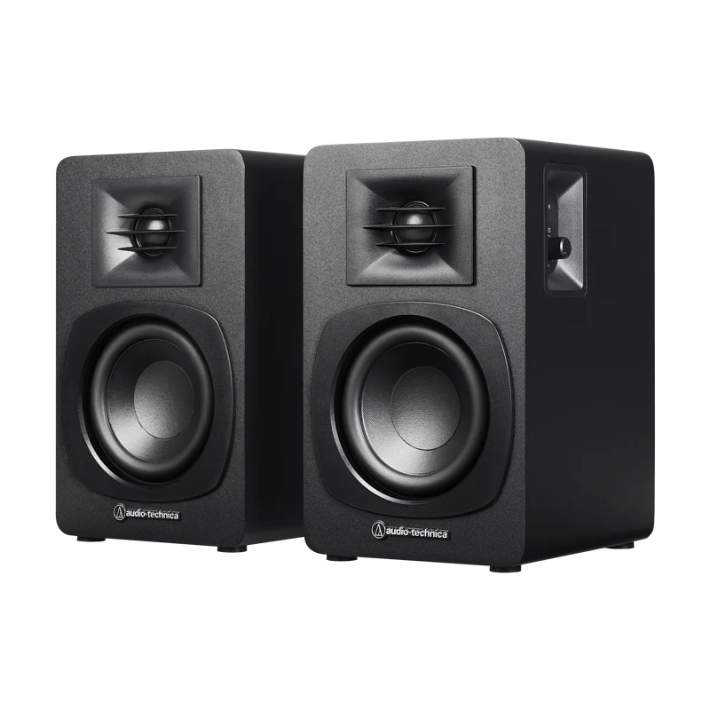 audio-technica AT-SP3X - Enceintes d'étagère amplifiée 30Watts filaire ou Bluetooth