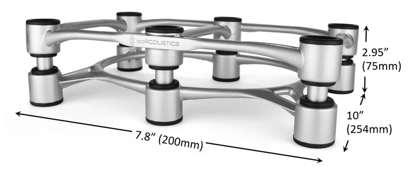 IsoAcoustics Aperta 300 - Supports isolateurs inclinables pour enceintes acoustiques 60lb (Unité)