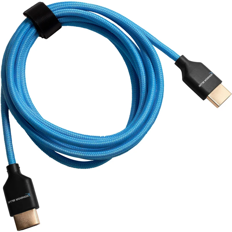 Kondor Blue 7FT 4K HDMI 2.0 BRAIDED BLUE CABLE (Kondor Blue)(7 Feet)