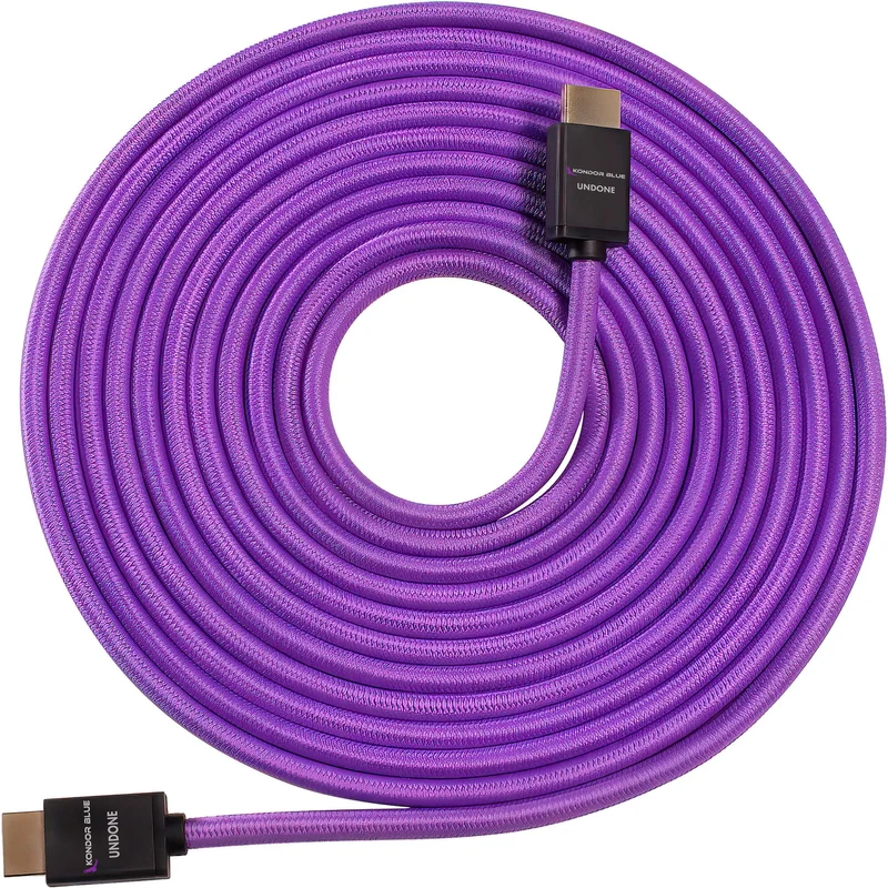 Kondor Blue Gerald Undone 15 FT Full HDMI Cable 4K 30HZ (Purple)