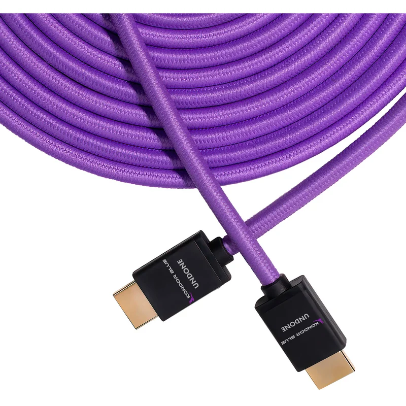 Kondor Blue Gerald Undone 15 FT Full HDMI Cable 4K 30HZ (Purple)