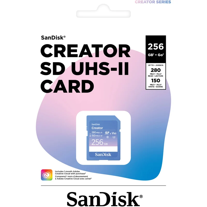 SanDisk 256GB Creator Series UHS-II SDXC Memory Card