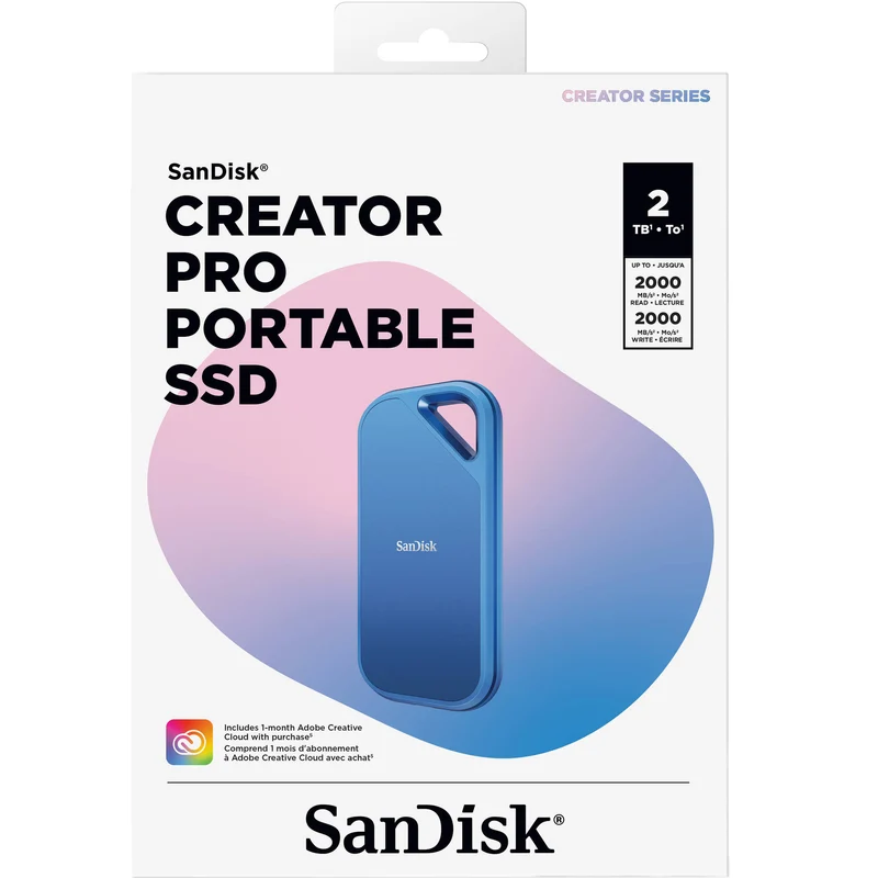SanDisk 2TB Creator Series Pro USB 3.2 Gen 2x2 Portable SSD