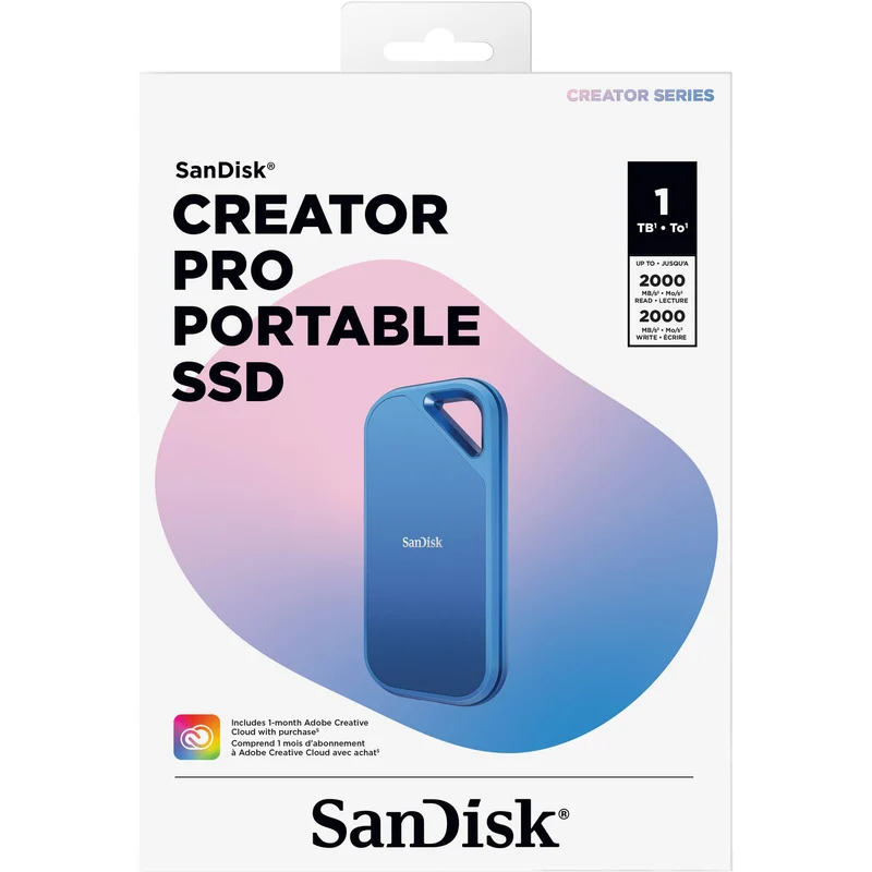 SanDisk 1TB Creator Series Pro USB 3.2 Gen 2x2 Portable SSD