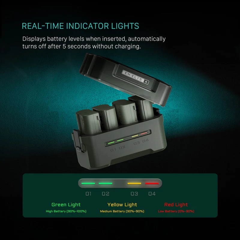 Tilta Portable Charging Station for EN-EL15C Batteries