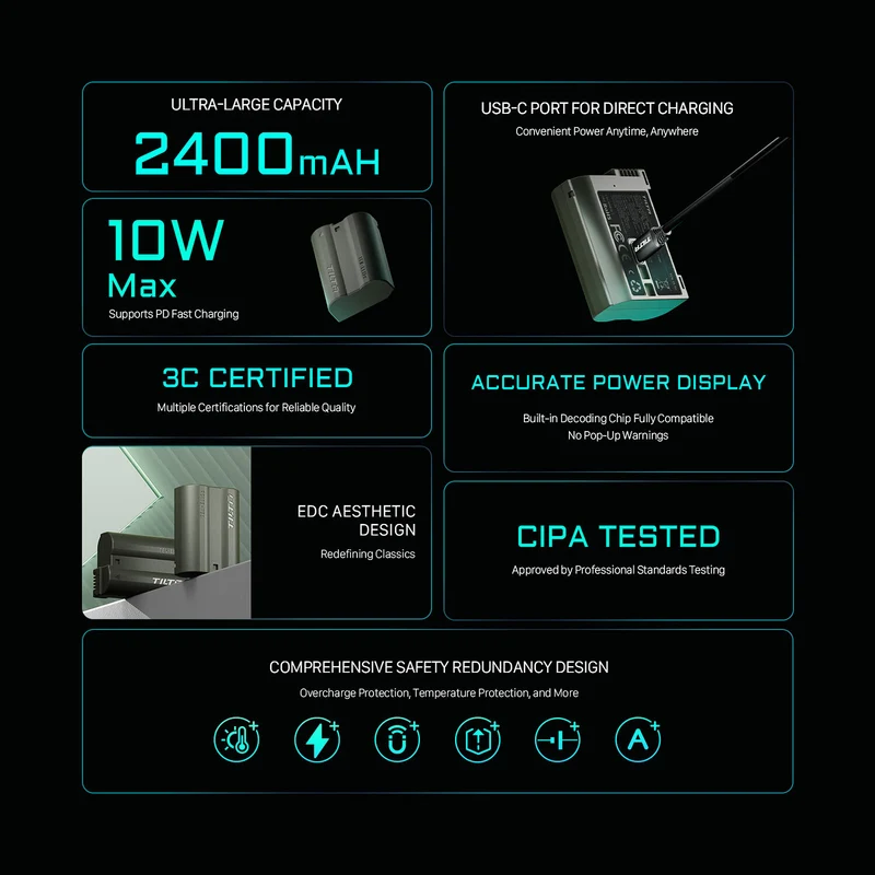 Tilta EN-EL15C USB-C Battery (2400mAh)