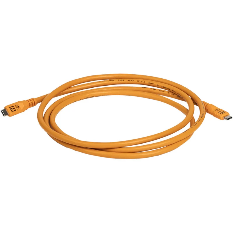 Tether Tools TetherPro Optima USB-C Cable (6', High-Visibility Orange)