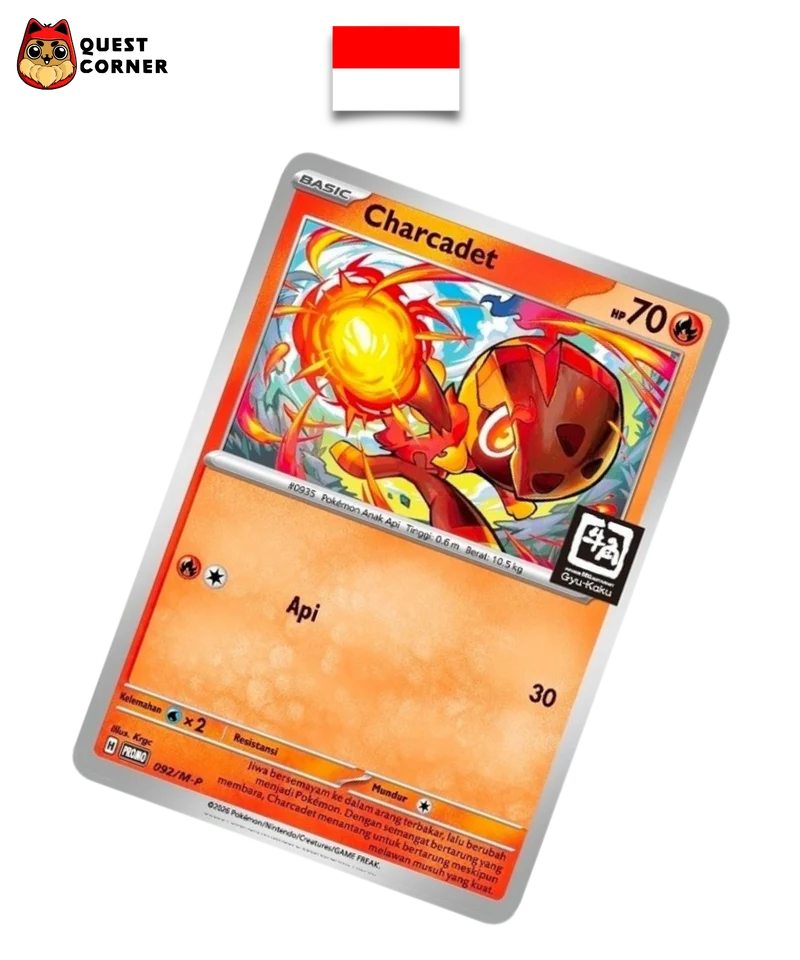 Carte Pokémon - Charbambin 092/M-P - Promo Gyu-Kaku - Indonésien