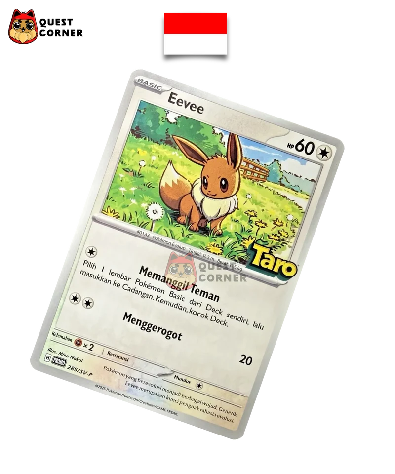 Carte Pokémon – Évoli 285/SV-P – Promo Taro – Indonésien