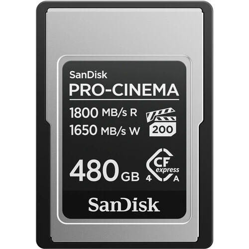 SanDisk 480GB PRO-CINEMA CFexpress Type A Memory Card