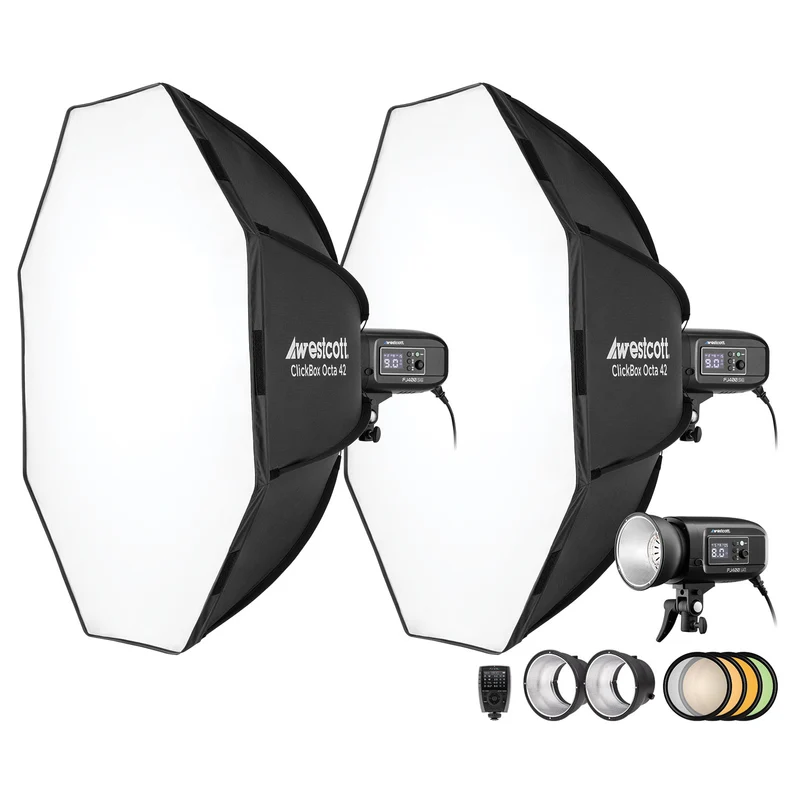 Westcott FJ400-SE 3-Light Studio Strobe Kit with FJ-X3 M Universal Wireless Trigger (110V)