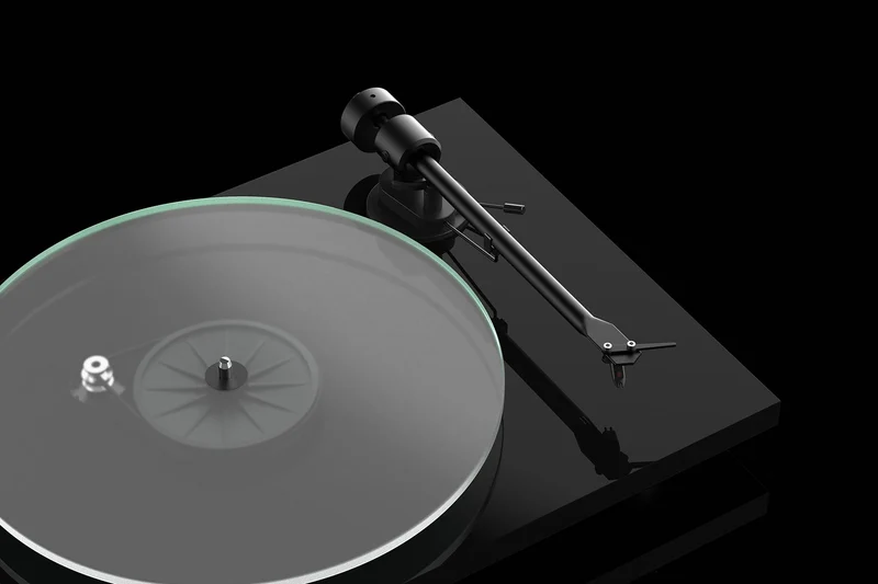 Pro-Ject T1 - Table tournante haute fidélité avec cartouche Ortofon OM 5E (Blanche)