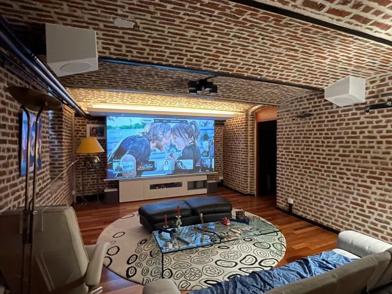 AV Concept Products CeilingScreen Tensioned X (BlackDrop 10cm) - Infinity+ (Toile à l'avant du carter)