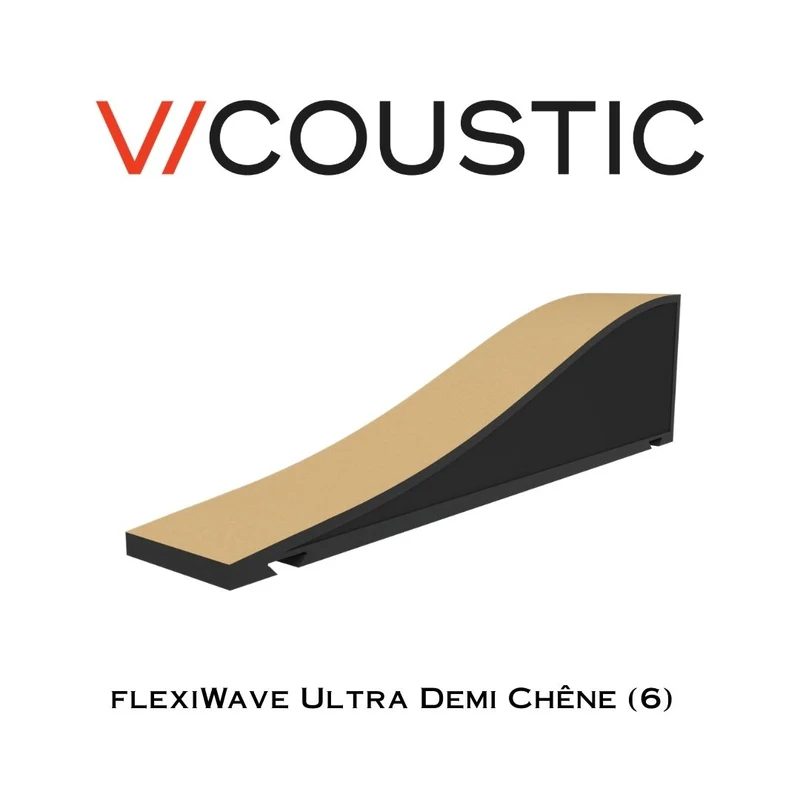 Vicoustic FlexiWave Ultra Demi - Panneaux acoustiques hybride absorbeurs et diffuseurs (6 Unités)