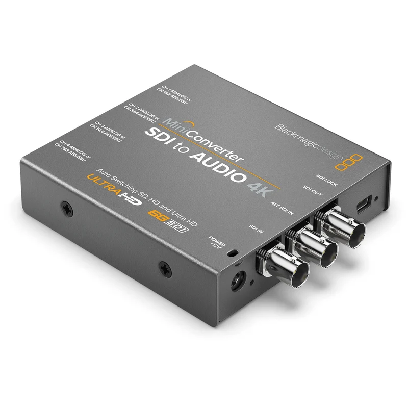 Blackmagic Design Mini Converter - SDI to Audio 4K with 12V Power Supply