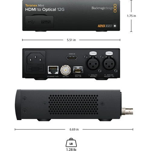 Blackmagic Design Teranex Mini HDMI to Optical 12G Converter