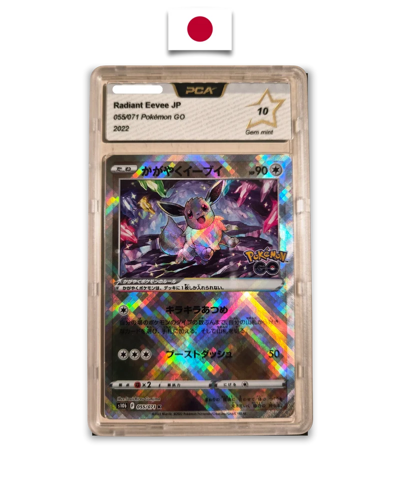 Carte Gradée Pokémon – Évoli Radieux 055/071 – S10b Pokémon GO – PCA 10 – Japonais