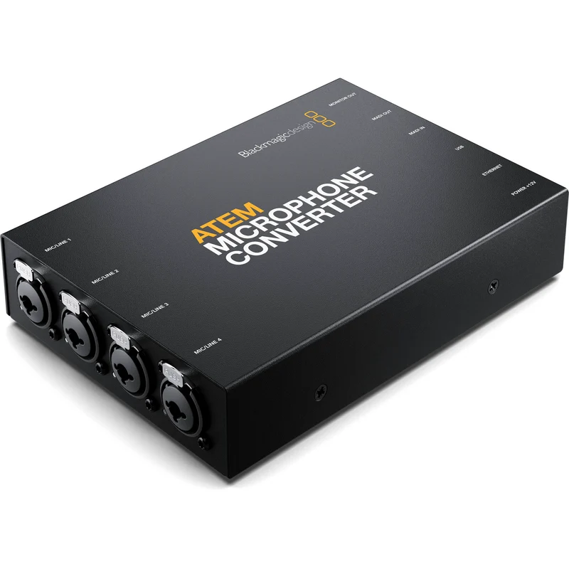 Blackmagic Design ATEM Microphone Converter with 12V DC Power Supply