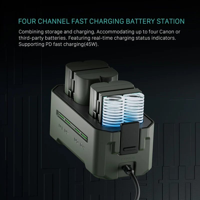 Tilta Portable Charging Station for LP-E6 Batteries