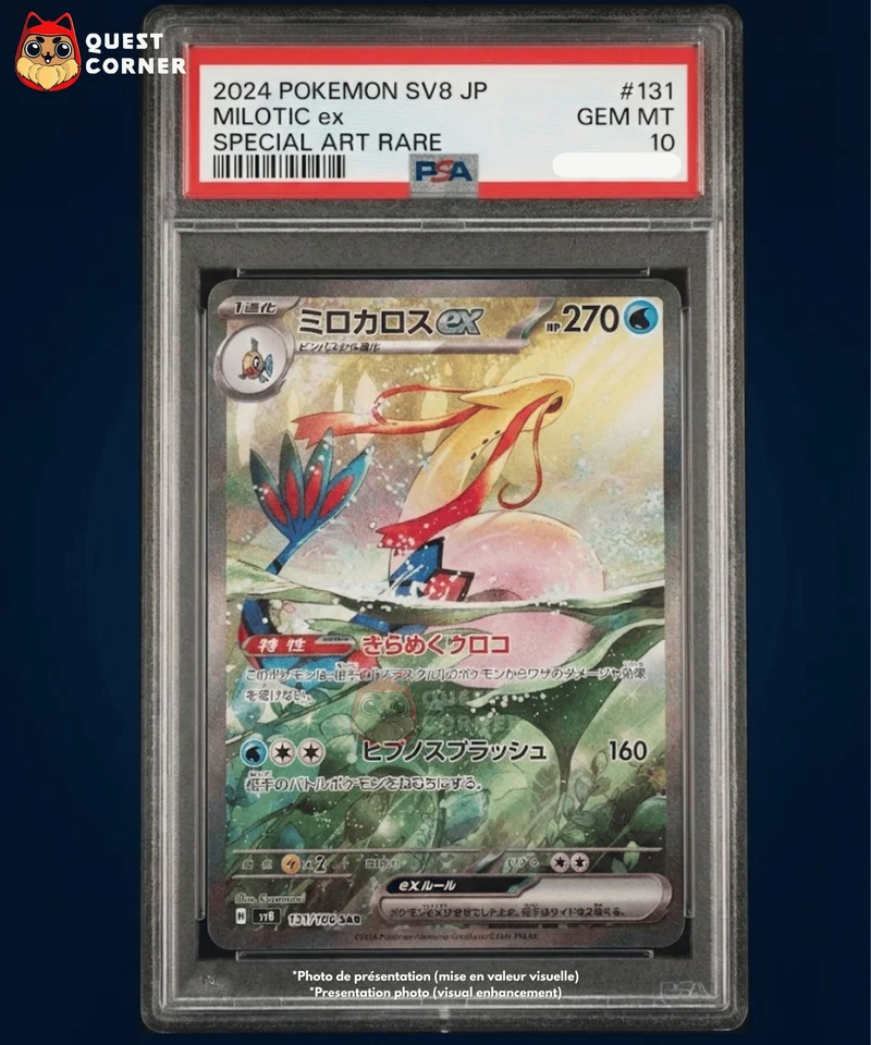Carte Pokémon Gradée – Milobellus ex 131/106 SAR – SV8 Super Electric Breaker – PSA 10 – Japonais