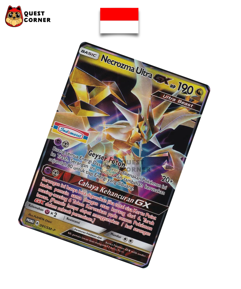 Carte Pokémon Necrozma Ultra GX 091/SM-P Indomaret Promo – Indonésien – NM