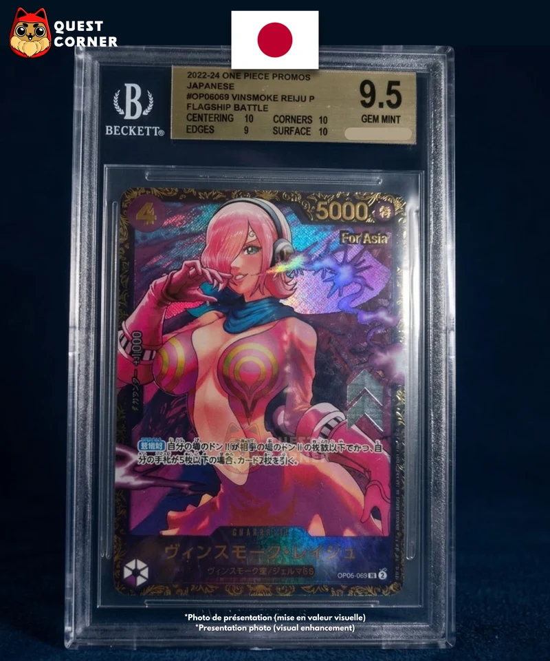 Carte Gradée One Piece – Reiju OP06-069 Flagship Battle Winner Prize – BGS 9.5 – Japonais
