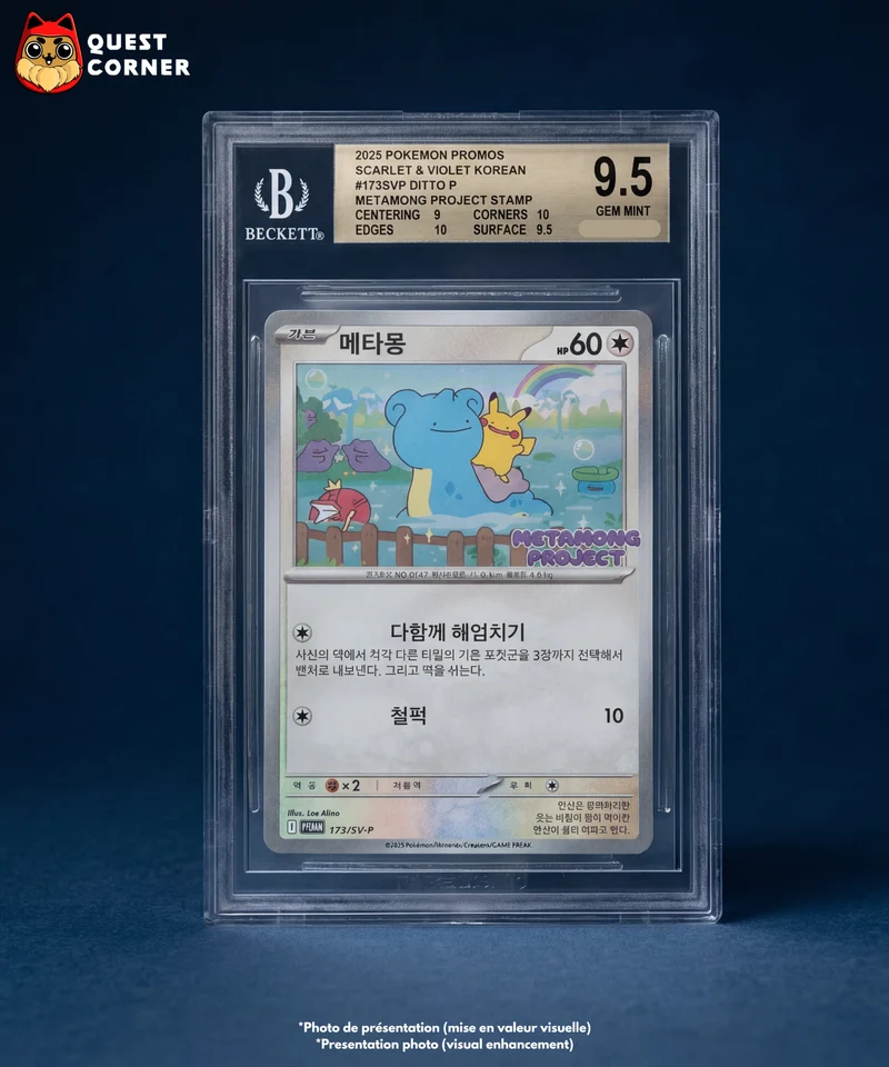 Carte Gradée Pokémon – Métamorph Promo 173/SV-P - BGS 9.5 - Stamp - Coréen