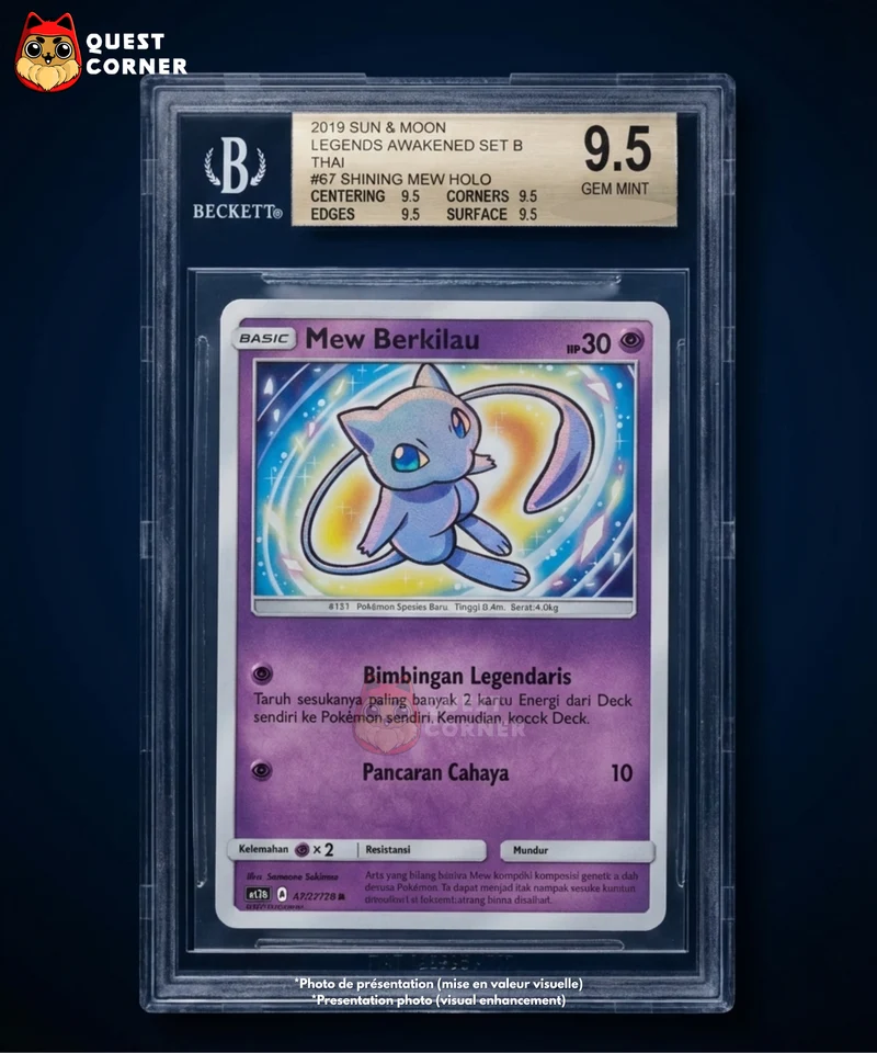 Carte Pokémon Gradée – Mew Brillant 067/171 – AS2b – BGS 9.5 – Indonésien