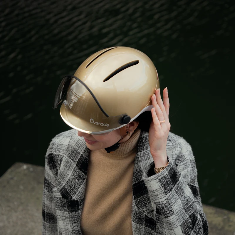 Casque vélo à visière lumineux avec clignotants Overade Life