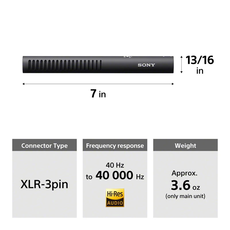 Sony ECM-778 Compact Supercardioid Shotgun Microphone