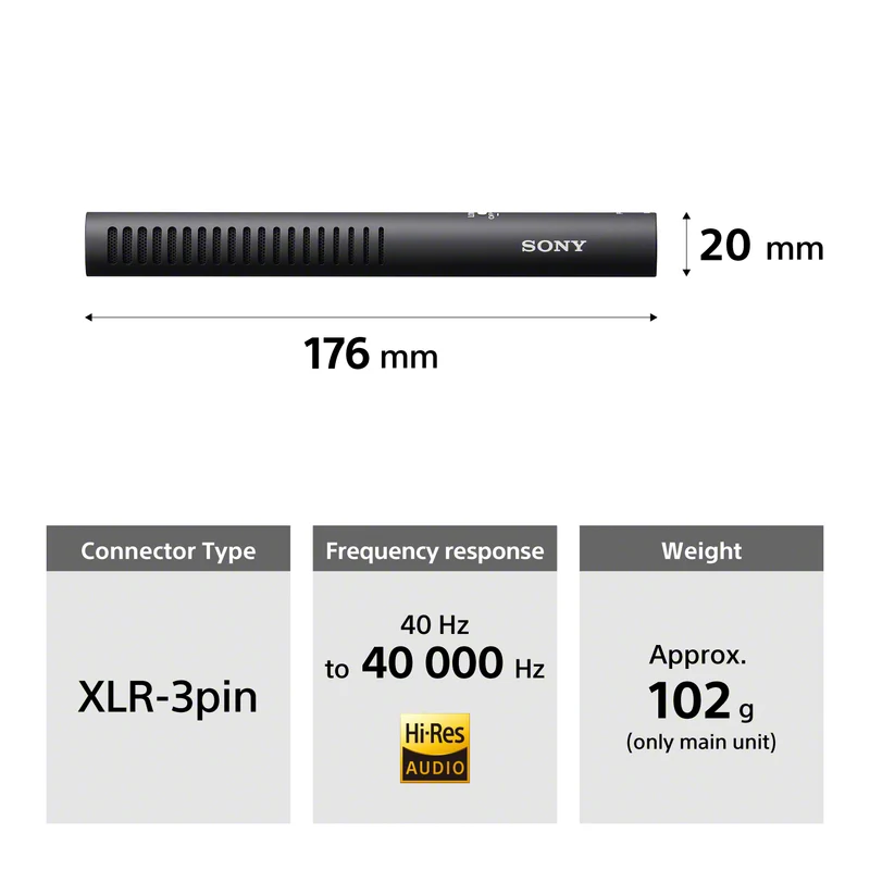 Sony ECM-778 Compact Supercardioid Shotgun Microphone